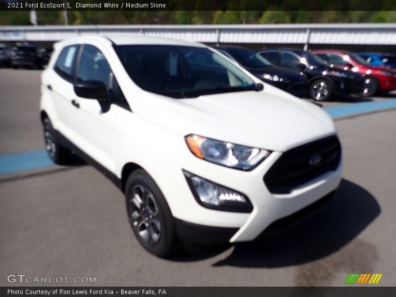 Diamond White / Medium Stone 2021 Ford EcoSport S