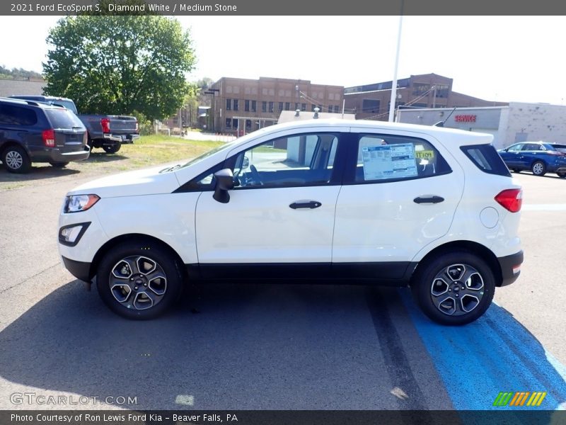 Diamond White / Medium Stone 2021 Ford EcoSport S