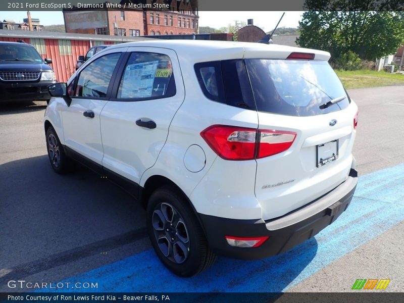 Diamond White / Medium Stone 2021 Ford EcoSport S