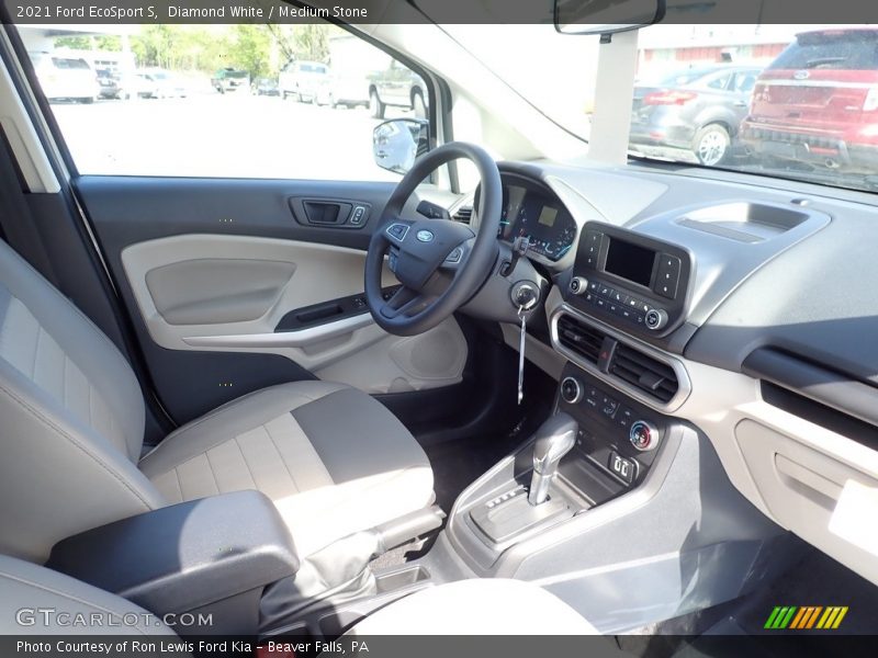 Diamond White / Medium Stone 2021 Ford EcoSport S