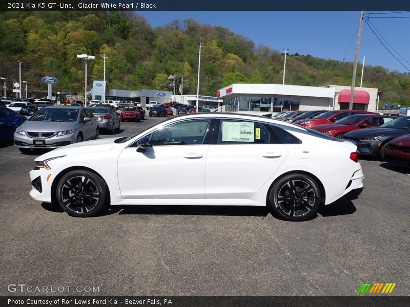 Glacier White Pearl / Black 2021 Kia K5 GT-Line