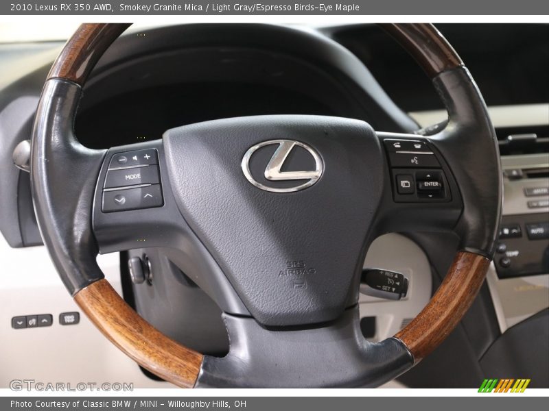 Smokey Granite Mica / Light Gray/Espresso Birds-Eye Maple 2010 Lexus RX 350 AWD