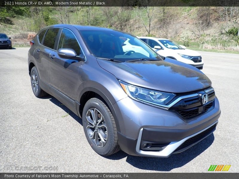 Modern Steel Metallic / Black 2021 Honda CR-V EX AWD