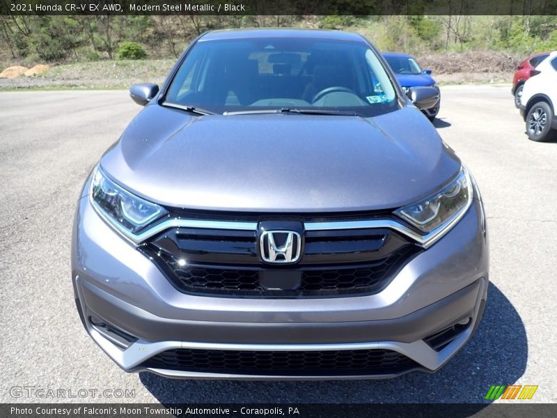 Modern Steel Metallic / Black 2021 Honda CR-V EX AWD