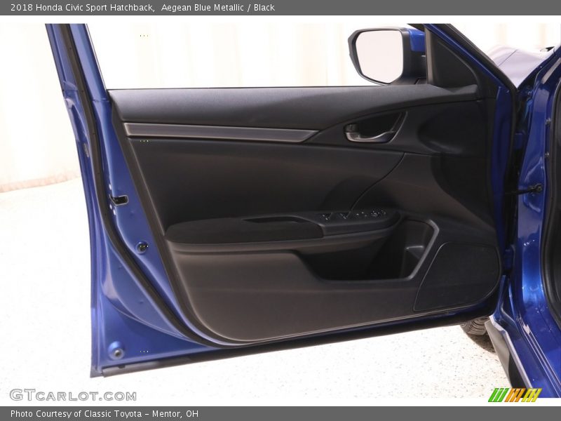 Aegean Blue Metallic / Black 2018 Honda Civic Sport Hatchback