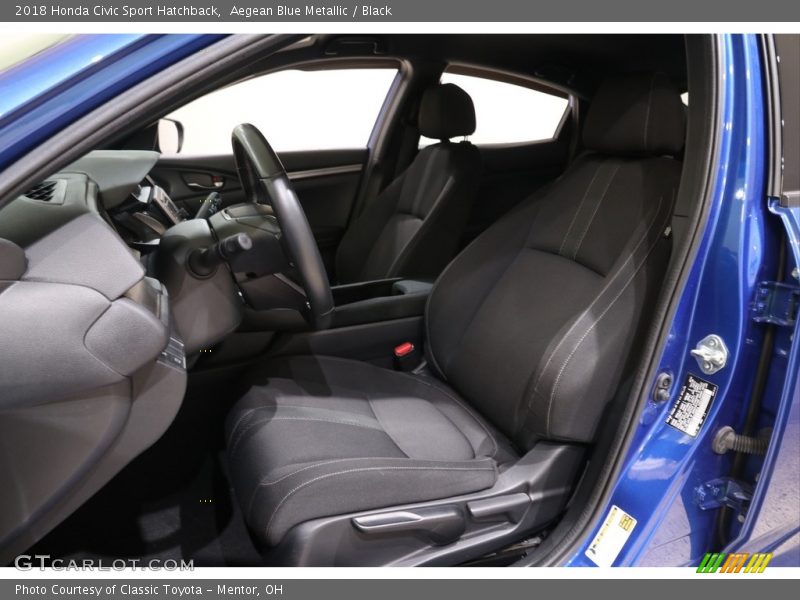 Aegean Blue Metallic / Black 2018 Honda Civic Sport Hatchback