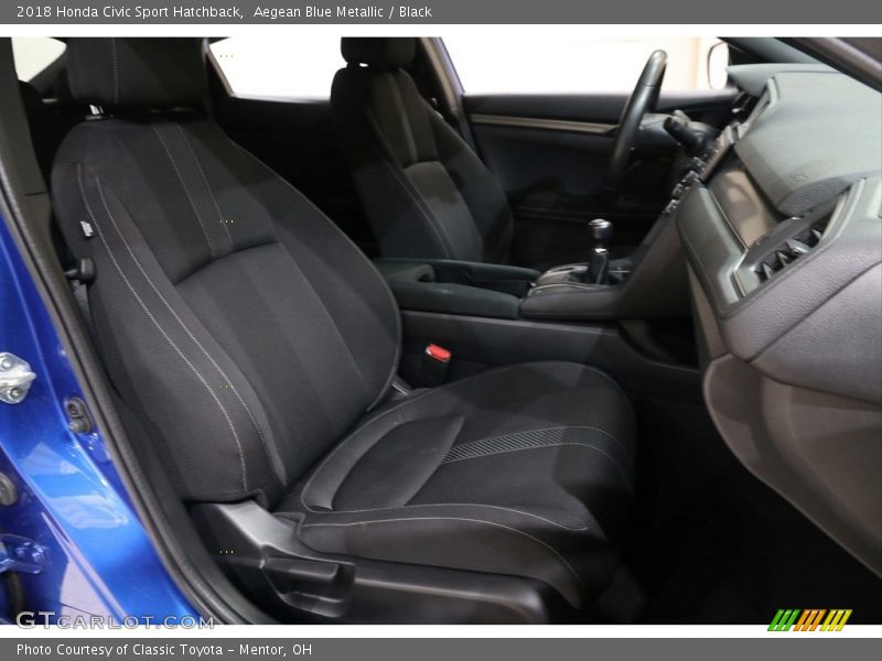 Aegean Blue Metallic / Black 2018 Honda Civic Sport Hatchback