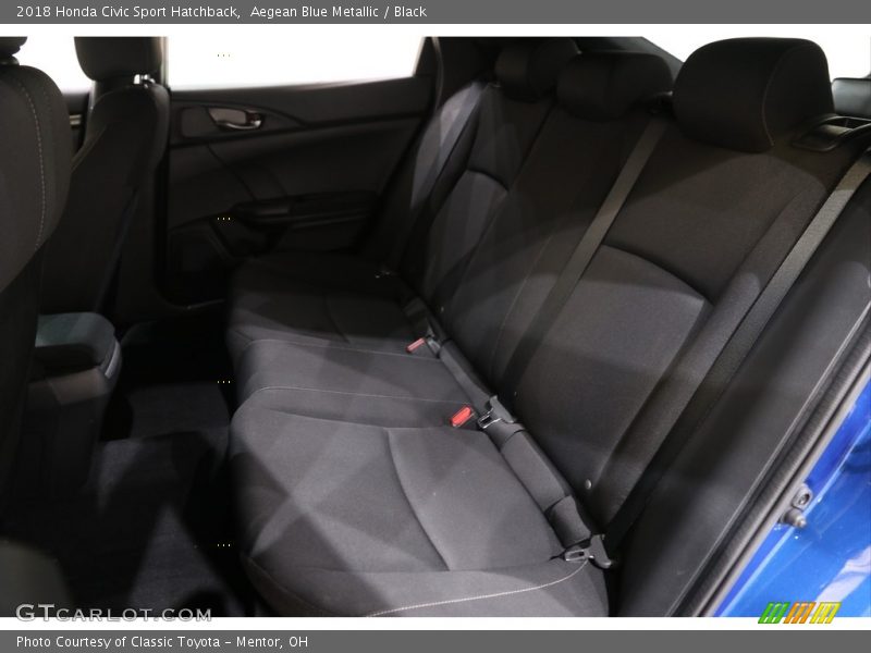 Aegean Blue Metallic / Black 2018 Honda Civic Sport Hatchback