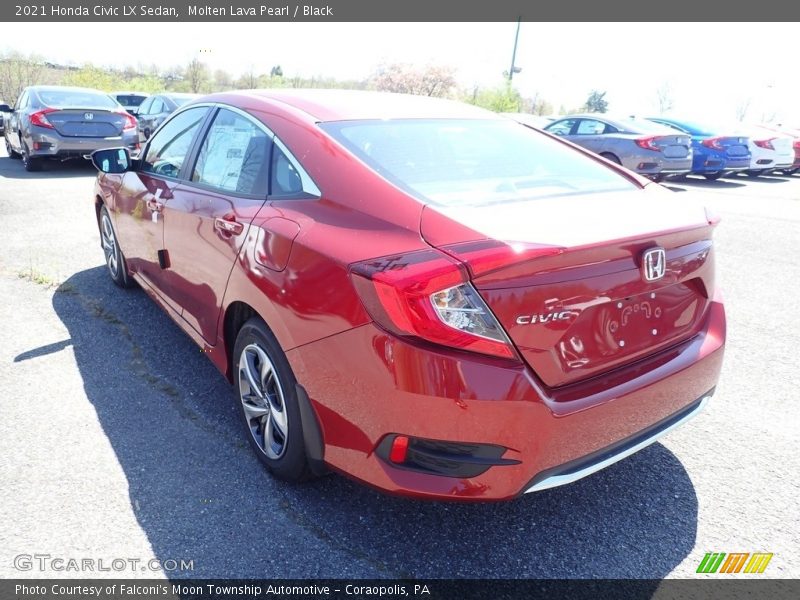 Molten Lava Pearl / Black 2021 Honda Civic LX Sedan