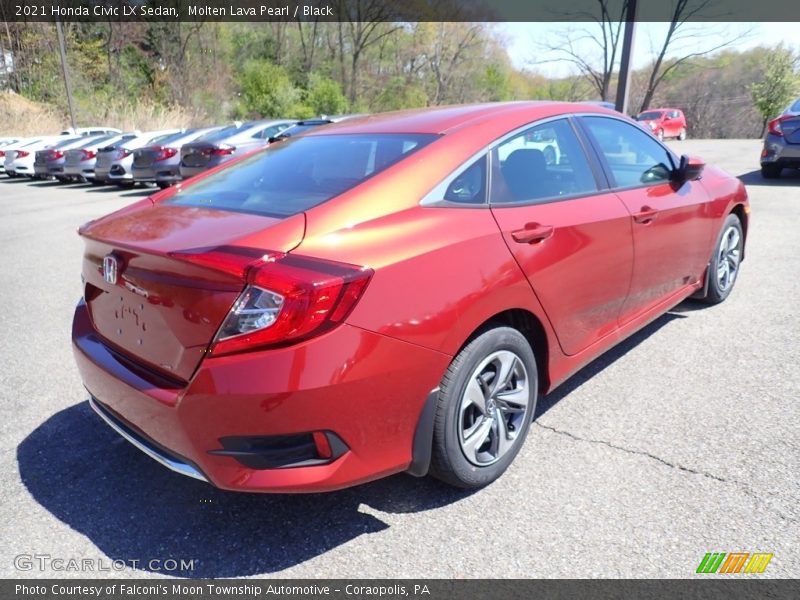 Molten Lava Pearl / Black 2021 Honda Civic LX Sedan