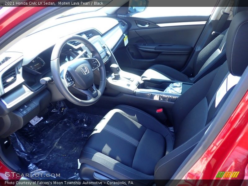 Molten Lava Pearl / Black 2021 Honda Civic LX Sedan