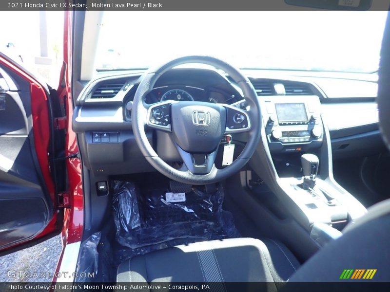 Molten Lava Pearl / Black 2021 Honda Civic LX Sedan