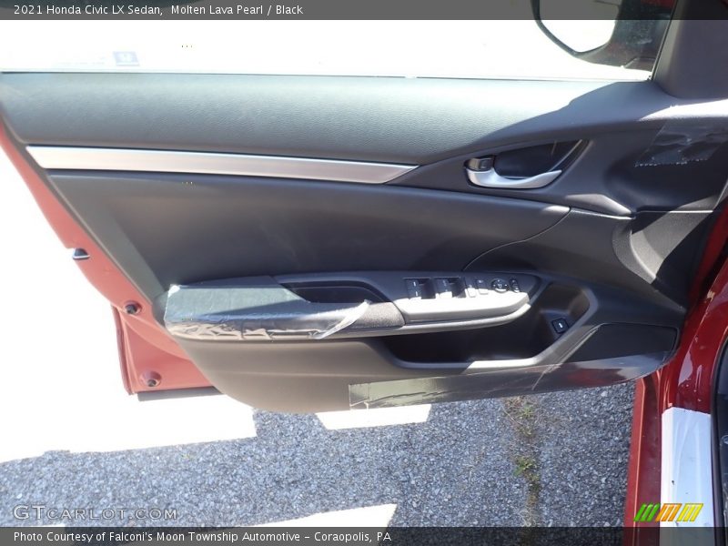 Molten Lava Pearl / Black 2021 Honda Civic LX Sedan