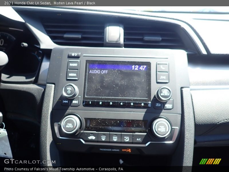 Molten Lava Pearl / Black 2021 Honda Civic LX Sedan