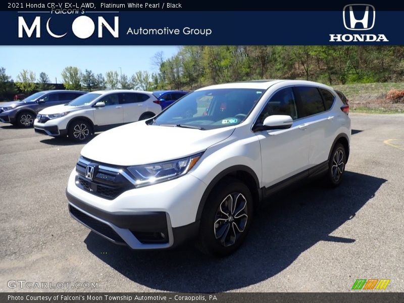 Platinum White Pearl / Black 2021 Honda CR-V EX-L AWD