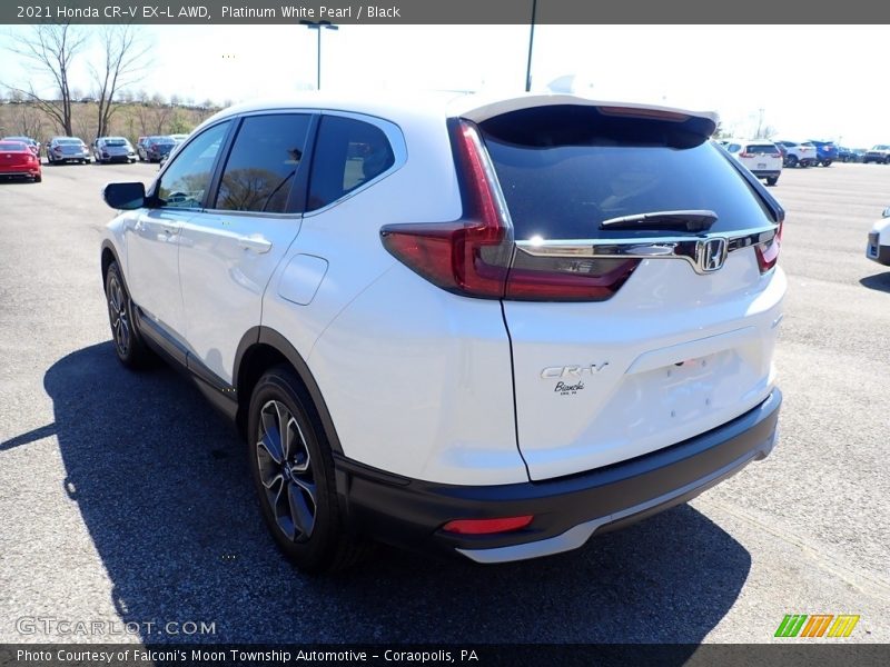 Platinum White Pearl / Black 2021 Honda CR-V EX-L AWD