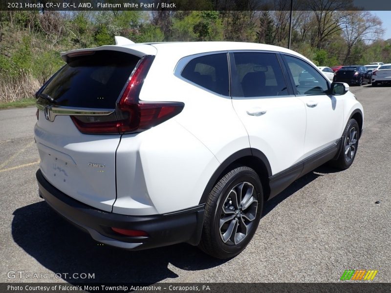 Platinum White Pearl / Black 2021 Honda CR-V EX-L AWD