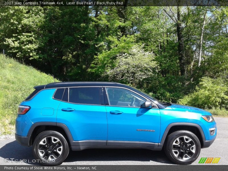 Laser Blue Pearl / Black/Ruby Red 2017 Jeep Compass Trailhawk 4x4
