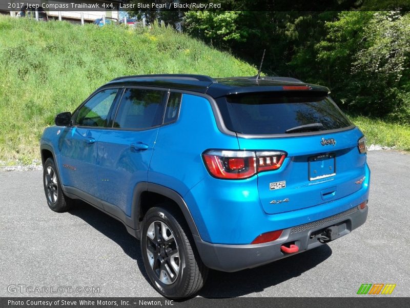 Laser Blue Pearl / Black/Ruby Red 2017 Jeep Compass Trailhawk 4x4
