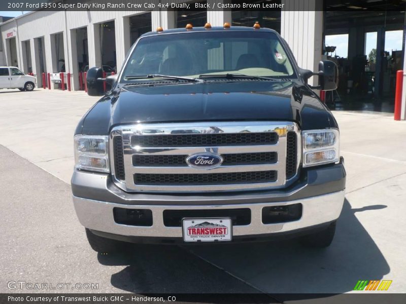 Black / Castano Brown Leather 2007 Ford F350 Super Duty King Ranch Crew Cab 4x4 Dually