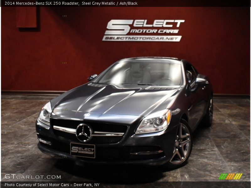 Steel Grey Metallic / Ash/Black 2014 Mercedes-Benz SLK 250 Roadster