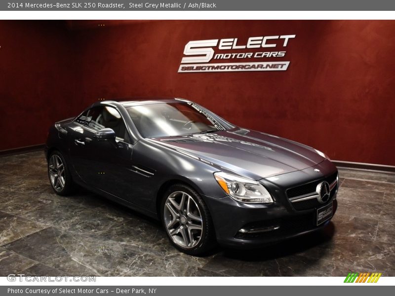 Steel Grey Metallic / Ash/Black 2014 Mercedes-Benz SLK 250 Roadster
