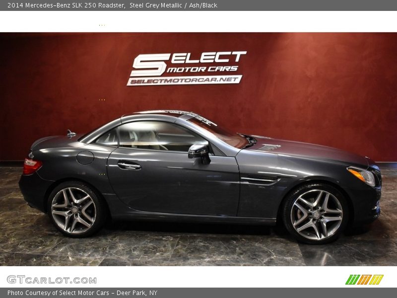 Steel Grey Metallic / Ash/Black 2014 Mercedes-Benz SLK 250 Roadster