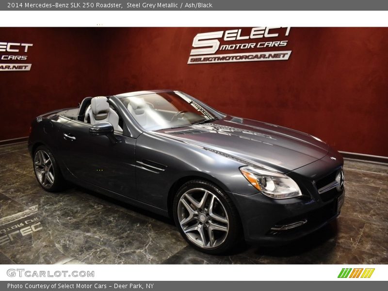Steel Grey Metallic / Ash/Black 2014 Mercedes-Benz SLK 250 Roadster