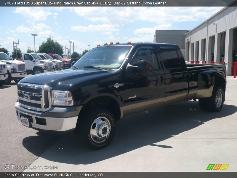 Black / Castano Brown Leather 2007 Ford F350 Super Duty King Ranch Crew Cab 4x4 Dually