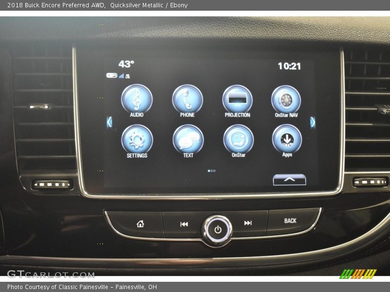Quicksilver Metallic / Ebony 2018 Buick Encore Preferred AWD