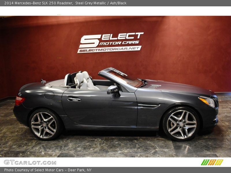 Steel Grey Metallic / Ash/Black 2014 Mercedes-Benz SLK 250 Roadster