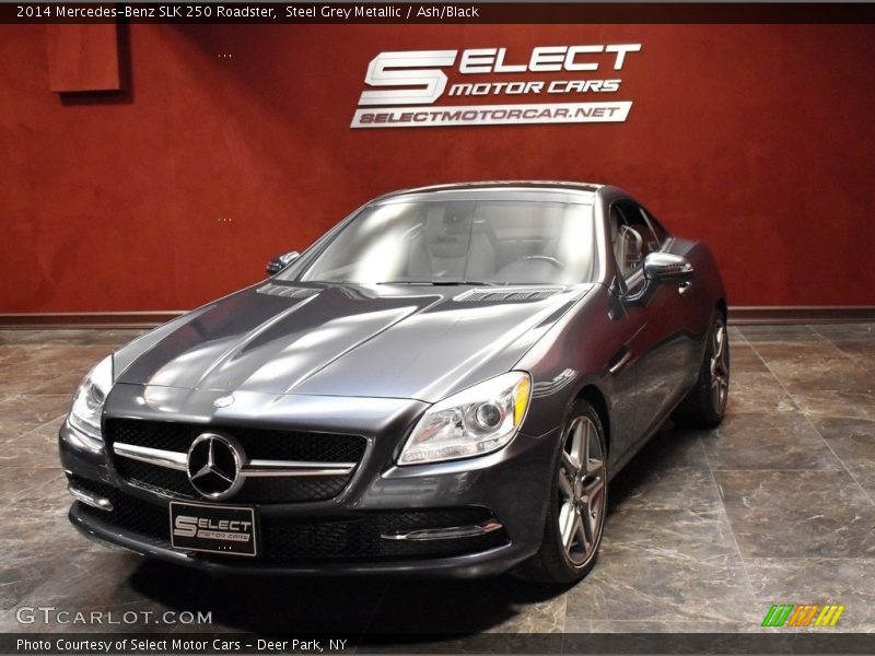 Steel Grey Metallic / Ash/Black 2014 Mercedes-Benz SLK 250 Roadster