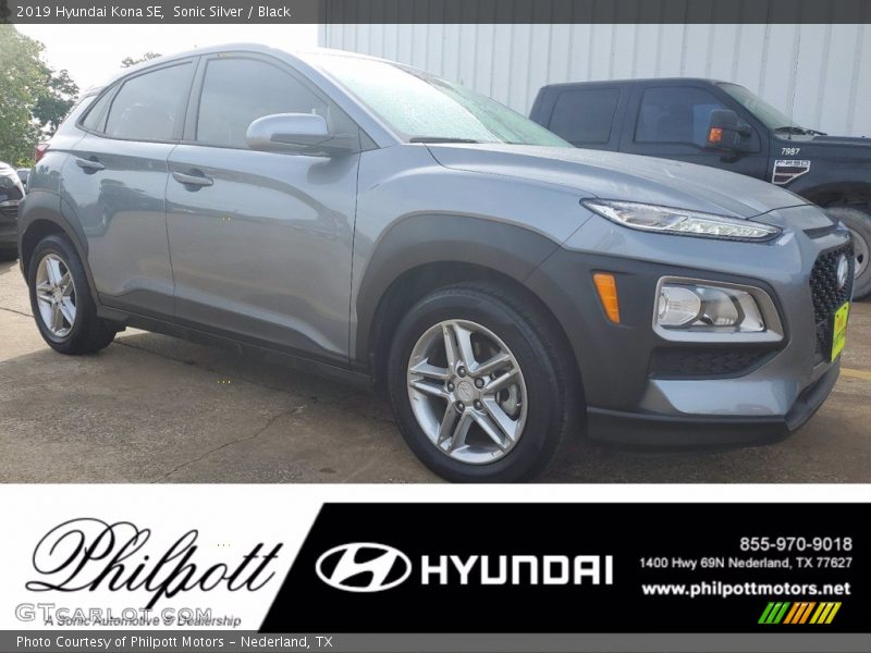 Sonic Silver / Black 2019 Hyundai Kona SE