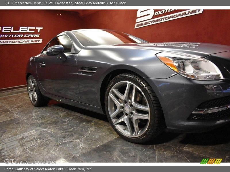 Steel Grey Metallic / Ash/Black 2014 Mercedes-Benz SLK 250 Roadster