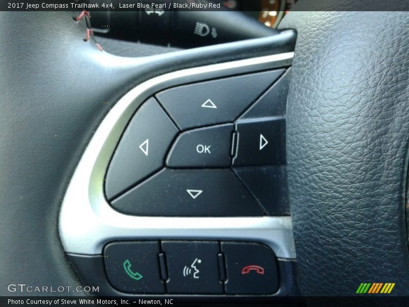 Laser Blue Pearl / Black/Ruby Red 2017 Jeep Compass Trailhawk 4x4