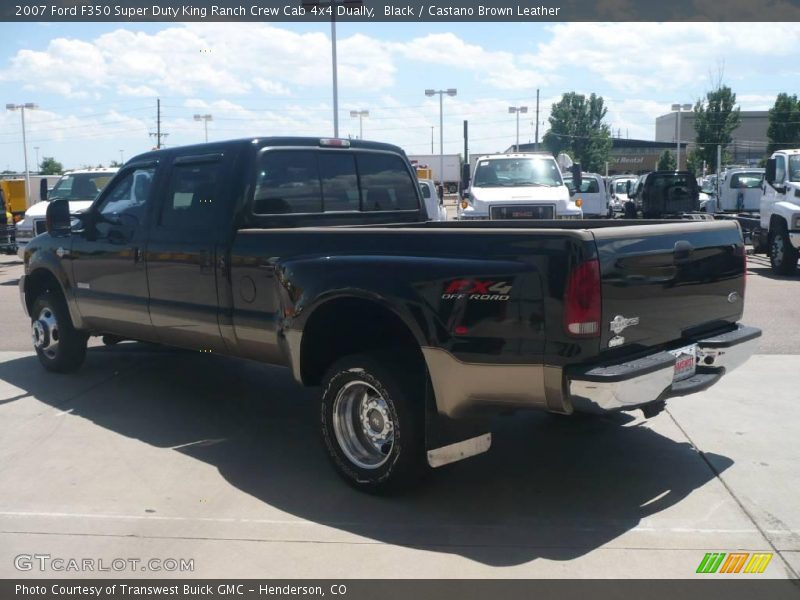 Black / Castano Brown Leather 2007 Ford F350 Super Duty King Ranch Crew Cab 4x4 Dually