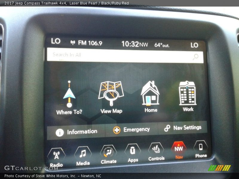 Laser Blue Pearl / Black/Ruby Red 2017 Jeep Compass Trailhawk 4x4