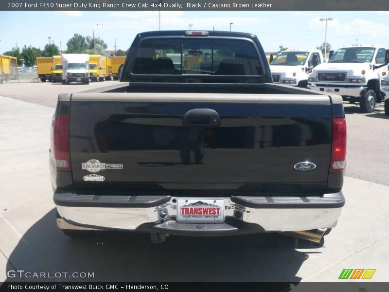 Black / Castano Brown Leather 2007 Ford F350 Super Duty King Ranch Crew Cab 4x4 Dually