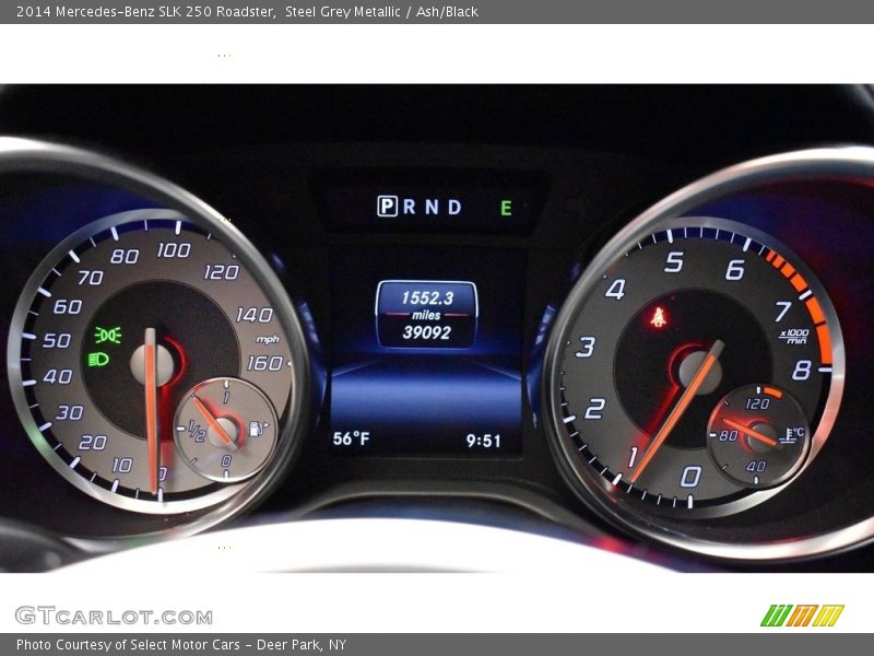 Steel Grey Metallic / Ash/Black 2014 Mercedes-Benz SLK 250 Roadster