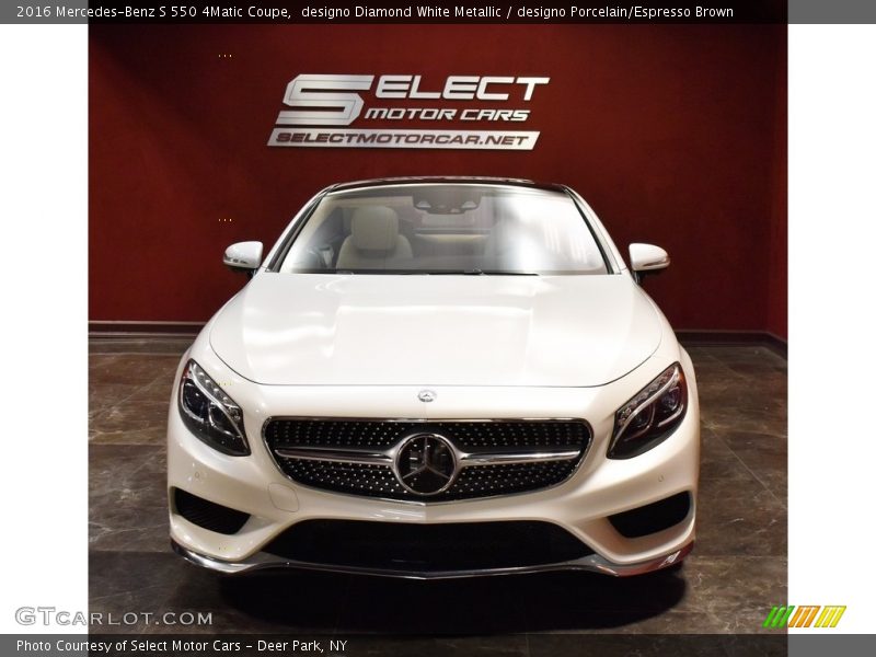 designo Diamond White Metallic / designo Porcelain/Espresso Brown 2016 Mercedes-Benz S 550 4Matic Coupe