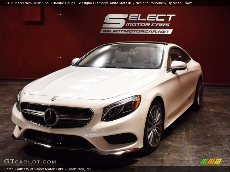 designo Diamond White Metallic / designo Porcelain/Espresso Brown 2016 Mercedes-Benz S 550 4Matic Coupe