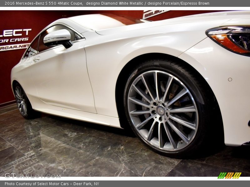 designo Diamond White Metallic / designo Porcelain/Espresso Brown 2016 Mercedes-Benz S 550 4Matic Coupe