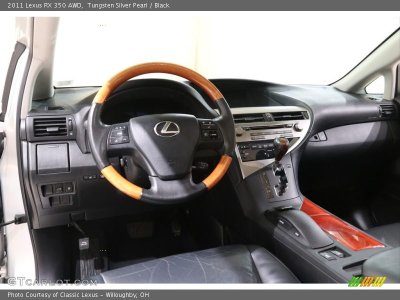 Tungsten Silver Pearl / Black 2011 Lexus RX 350 AWD