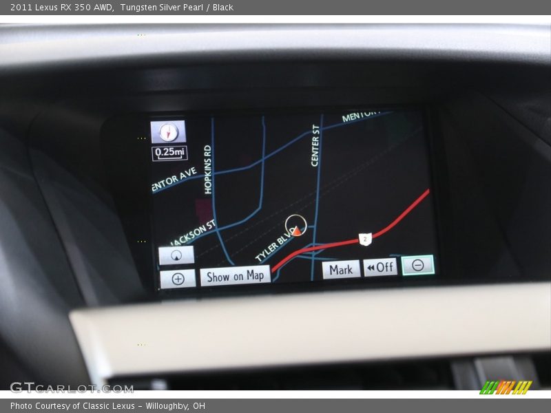 Tungsten Silver Pearl / Black 2011 Lexus RX 350 AWD