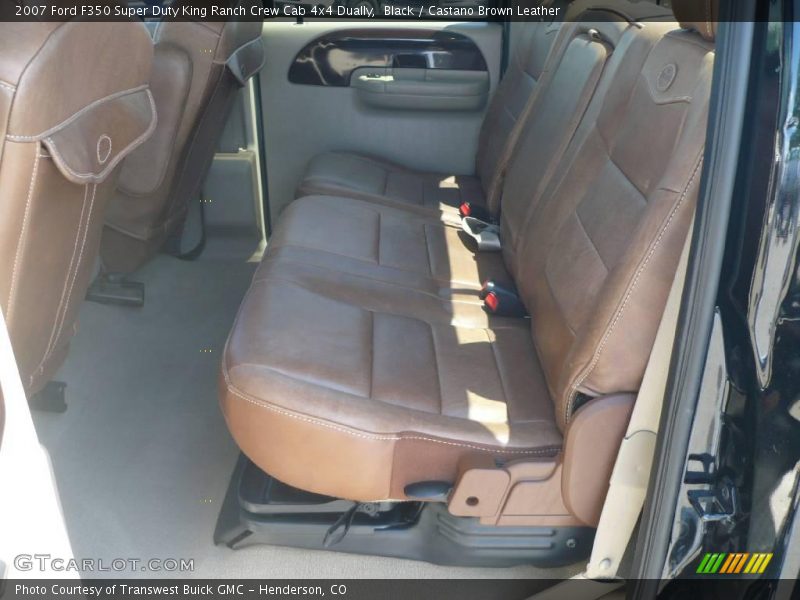Black / Castano Brown Leather 2007 Ford F350 Super Duty King Ranch Crew Cab 4x4 Dually