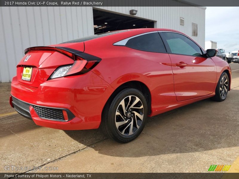 Rallye Red / Black/Ivory 2017 Honda Civic LX-P Coupe