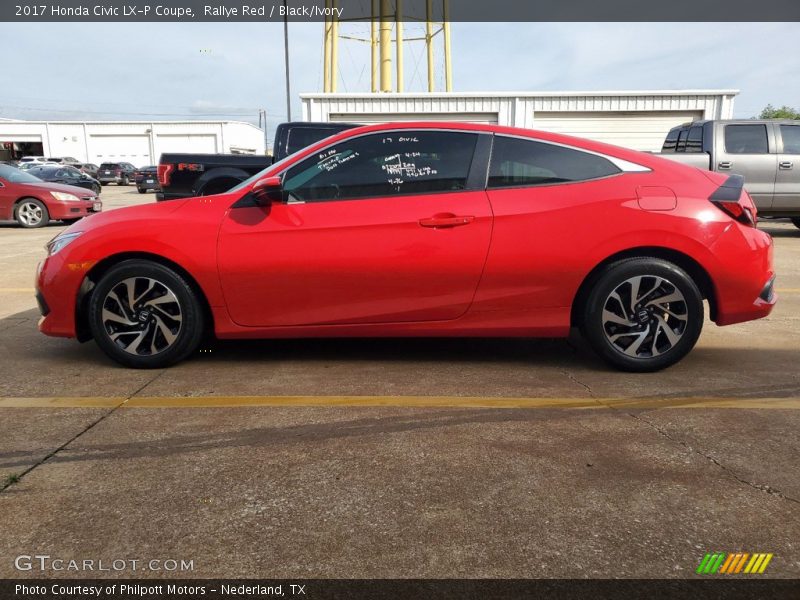 Rallye Red / Black/Ivory 2017 Honda Civic LX-P Coupe