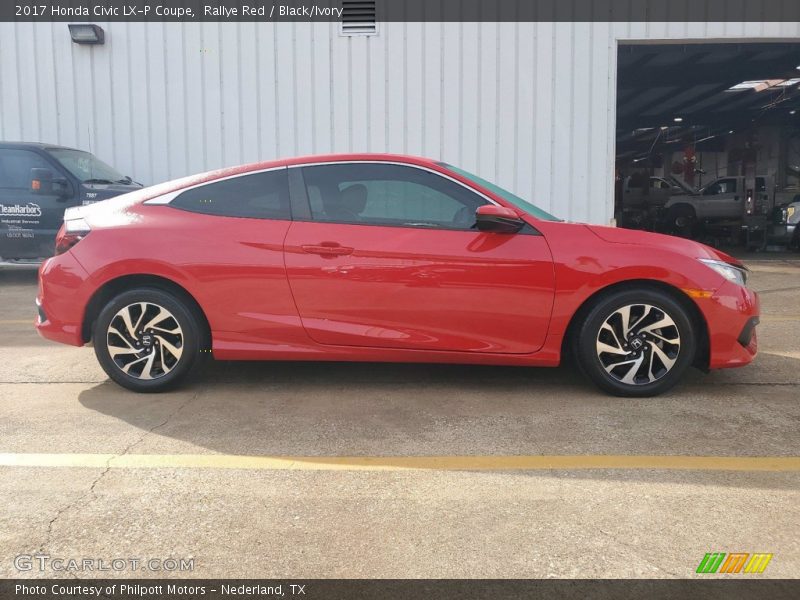 Rallye Red / Black/Ivory 2017 Honda Civic LX-P Coupe