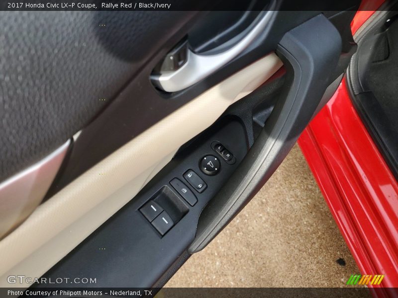 Rallye Red / Black/Ivory 2017 Honda Civic LX-P Coupe
