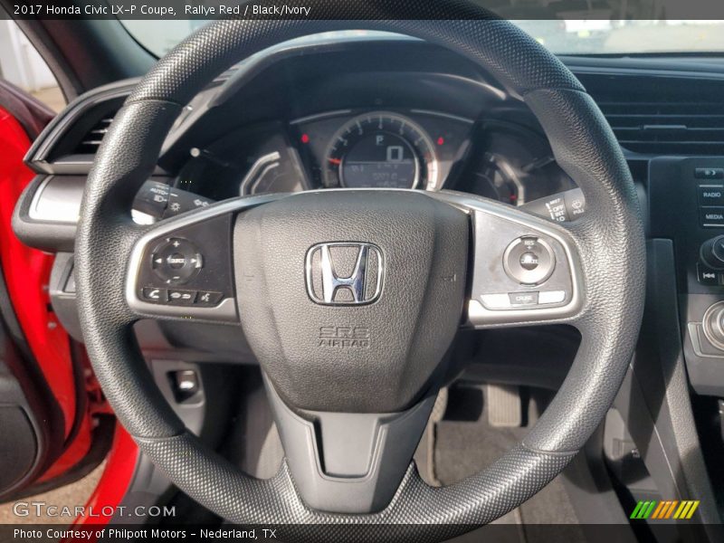 Rallye Red / Black/Ivory 2017 Honda Civic LX-P Coupe